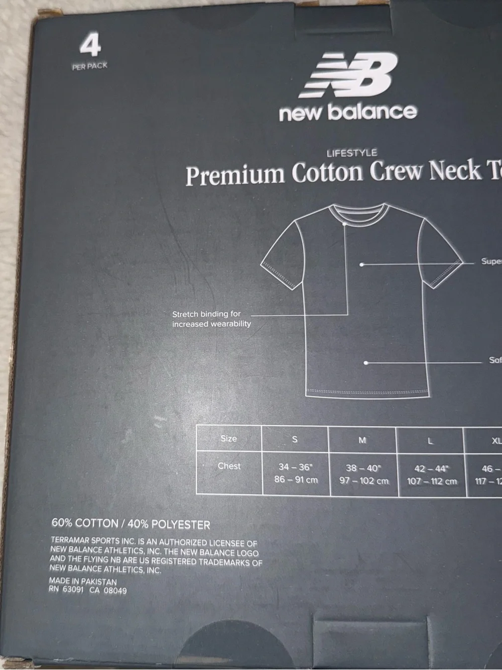 4 Pack Men’s New Balance Crew TShirt Pack